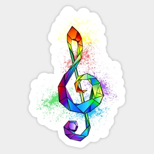 Rainbow Musical Key Sticker